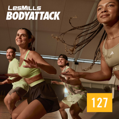 Available New Q1 2025 LesMills BODY ATTACK 127 DVD, CD & Notes