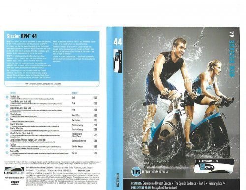 LesMills Routines RPM 44 DVD + CD + waveform graph